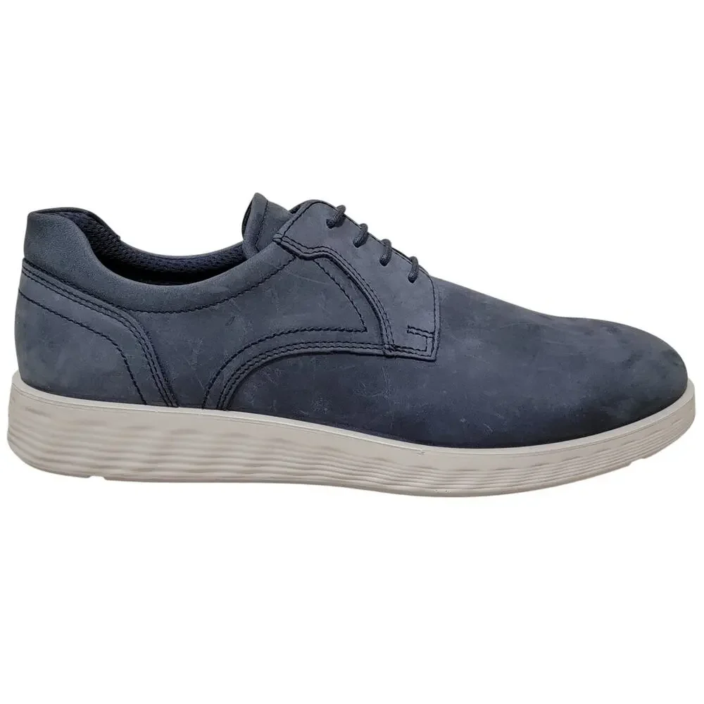 Ecco Men S Lite Hybrid Plain Toe Oxfords Size US 7 EU 41 Marine Blue Leather